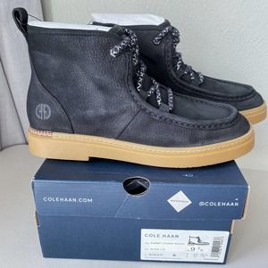 Cole Haan All Day Summit Chukka Bootie Black Suede Women's Size 9.5